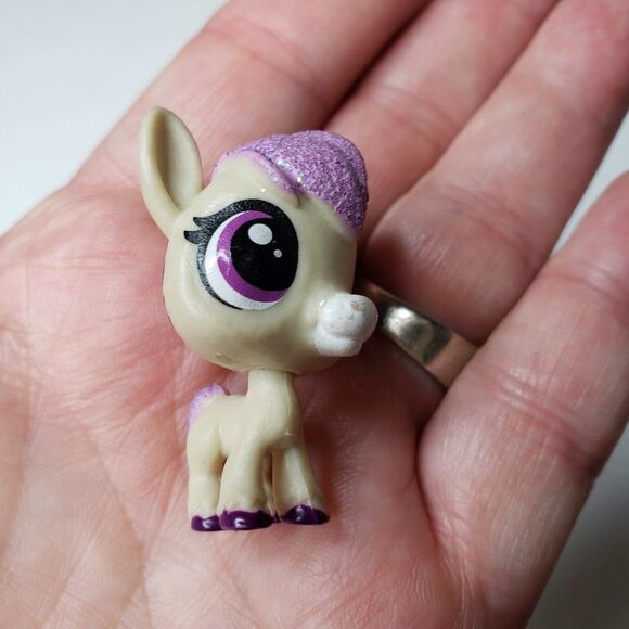 LPS Coronita Burro Littlest Pet Shop Toy Figure Purple Hair Zhu Zhu Pony - Picture 5 of 5